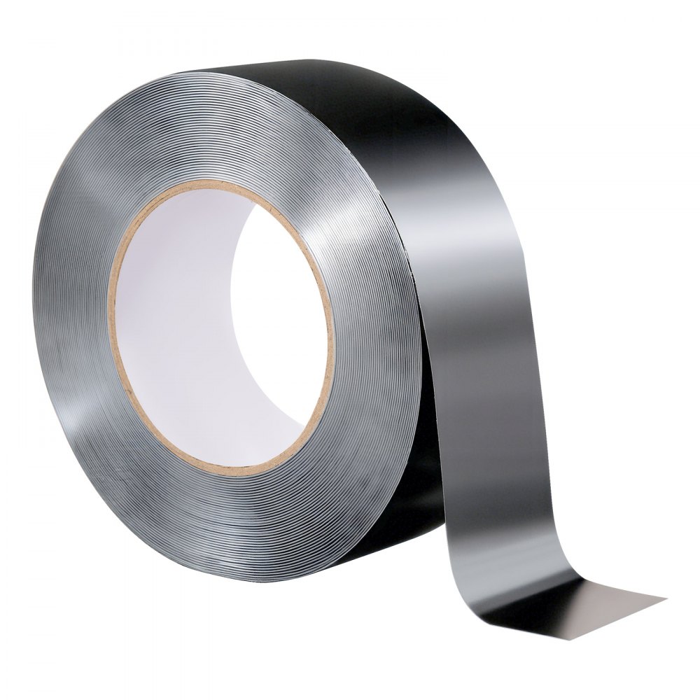 VEVOR Deck Joist Tape, 2 inch x 50 ft, 10 Pack, Weather-Resistant Waterproof Flashing Butyl Joist Tape for Decking, Self-Adhesive, for Wood Decks, Beams Roofs, RVs, House, and Pipes Repair, Black