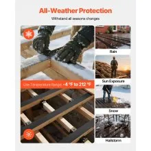VEVOR Deck Joist Tape, 2 inch x 50 ft, 10 Pack, Weather-Resistant Waterproof Flashing Butyl Joist Tape for Decking, Self-Adhesive, for Wood Decks, Beams Roofs, RVs, House, and Pipes Repair, Black