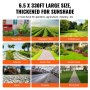 VEVOR Weed Barrier Landscape Fabric, 6.5*330FT Heavy Duty Garden Weed Fabric, Woven PP Weed Control Fabric, Driveway Fabric, Geotextile Fabric for Landscaping, Ground Cover, Weed Blocker Weed Mat