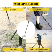 VEVOR Metal Detector Sand Scoop Detecting Hunting Scoop w/ Carbon Fiber Handle