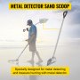 VEVOR Metal Detector Sand Scoop, Stainless Steel Metal Detecting Beach Scoop Scoops, 10 MM Hole Beach Metal Detector Scoop Shovel, w/Stainless Steel Handle Pole, for Metal Detecting Treasure Hunting