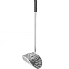 VEVOR Metal Detector Sand Scoop, Stainless Steel Metal Detecting Beach Scoop Scoops, 10 MM Hole Beach Metal Detector Scoop Shovel, w/ Stainless Steel Handle Pole, for Metal Detecting Treasure Hunting