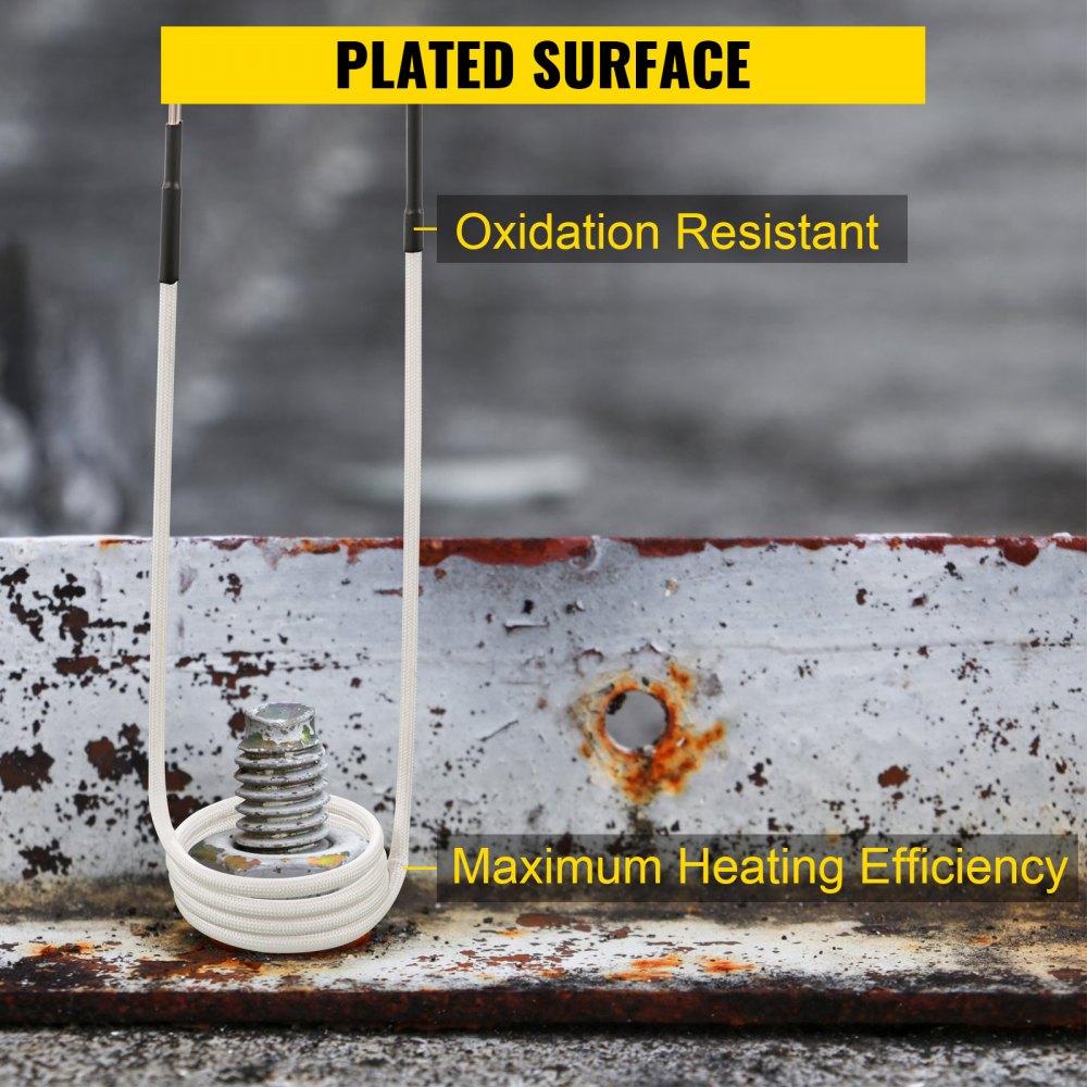 VEVOR induction heater coil kit with maximum heating efficiency and oxidation resistance.