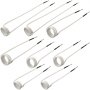 eight white coils from the VEVOR induction heater coil kit arranged on a white background.