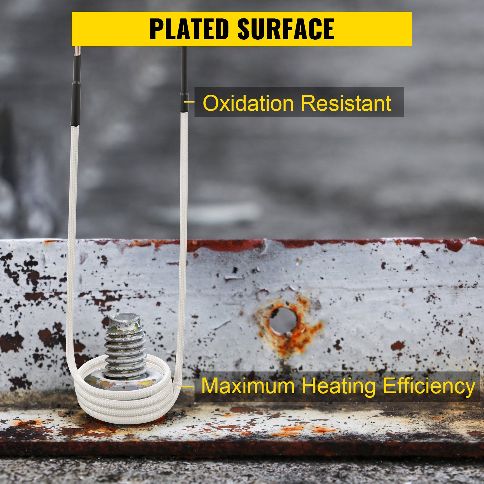 VEVOR induction heater coil kit with maximum heating efficiency and oxidation resistance.