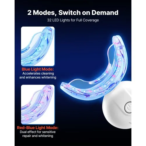 Kit De Blanchiment Dentaire LED Bleue Sans Fil - Pour Un Sourire éclatant, Neuf Sous Blister