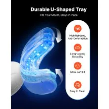 VEVOR Teeth Whitening Kit with LED Light Whitening Gel Syringe and U-Shaped Tray