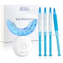 VEVOR Teeth Whitening Kit with LED Light Whitening Gel Syringe and U-Shaped Tray
