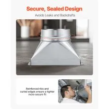 VEVOR Duct Boot 3-1/4 x 10 x 6 inch Galvanized Floor Register for HVAC Silver