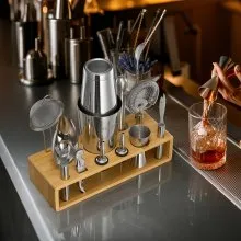 VEVOR Cocktail Shaker Set 13 Pcs Bartender Kit Stainless Steel Bar Tools Silver