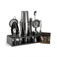 VEVOR Cocktail Shaker Set 13Pcs Bartender Kit Stainless Steel Bar Tools Gunmetal