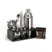 VEVOR Cocktail Shaker Set 13 Pcs Bar Tools Stainless Steel Bartender Kit Silver