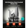 Cocktail Shaker Set 14 Pcs Bartender Kit Stainless Steel Bar Tool Set Silver