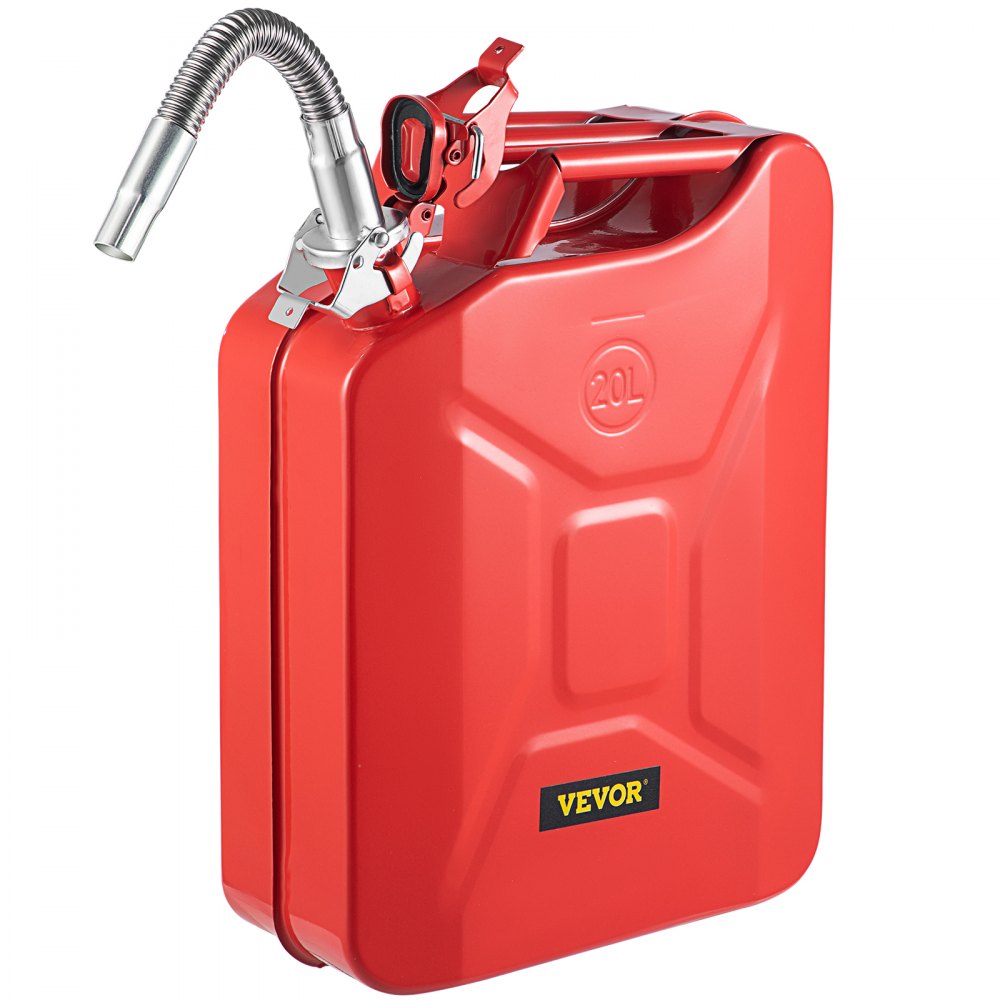 VEVOR VEVOR Jerry Fuel Can, 20 L Portable Jerry Gas Can with Flexible Spout  System, Rustproof ＆ Heat-resistant Steel Fuel Tank for Cars Trucks  Equipment, Red
