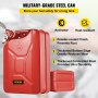 VEVOR Jerry Fuel Can, 5.3 Gallon / 20 L Portable Jerry Gas Can with Flexible Spout System, Rustproof ＆ Heat-resistant Steel Fuel Tank for Cars Trucks Equipment, Red