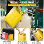 VEVOR Jerry Fuel Can, 5.3 Gallon / 20 L Portable Jerry Gas Can with Flexible Spout System, Rustproof ＆ Heat-resistant Steel Fuel Tank for Cars Trucks Equipment, Yellow