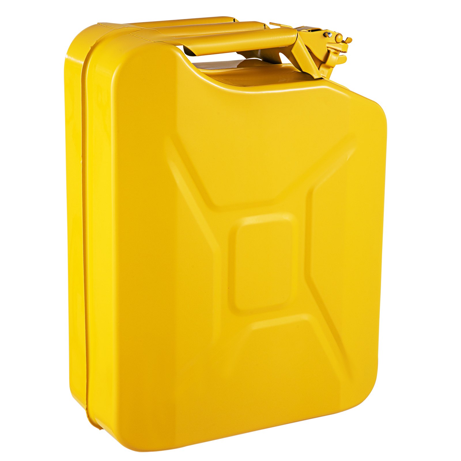 VEVOR Jerry Fuel Can, 20 L Portable Jerry Gas Can with Flexible Spout System, Rustproof ＆ Heat-resistant Steel Fuel Tank for Cars Trucks Equipment, Yellow