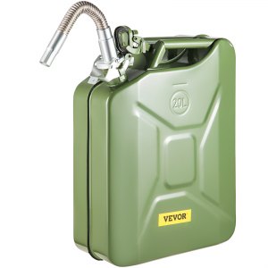 VEVOR Jerry Fuel Can, 5.3 Gallon / 20 L Portable Jerry Gas Can with Flexible Spout System, Rustproof ＆ Heat-resistant Steel Fuel Tank for Cars Trucks Equipment, Green | VEVOR US