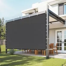 VEVOR 90% Sun Shade Cloth, 10 x 10 ft Pergola Shade Cover with Stainless Steel Grommets, Sun Shades Canopy Privacy Screen with 140 GSM HDPE Material, for Outdoor, Patio, Garden, and Backyard (Black)