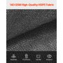 VEVOR 90% Sun Shade Cloth Privacy Screen 10 x 12 ft for Patio Garden (Black)