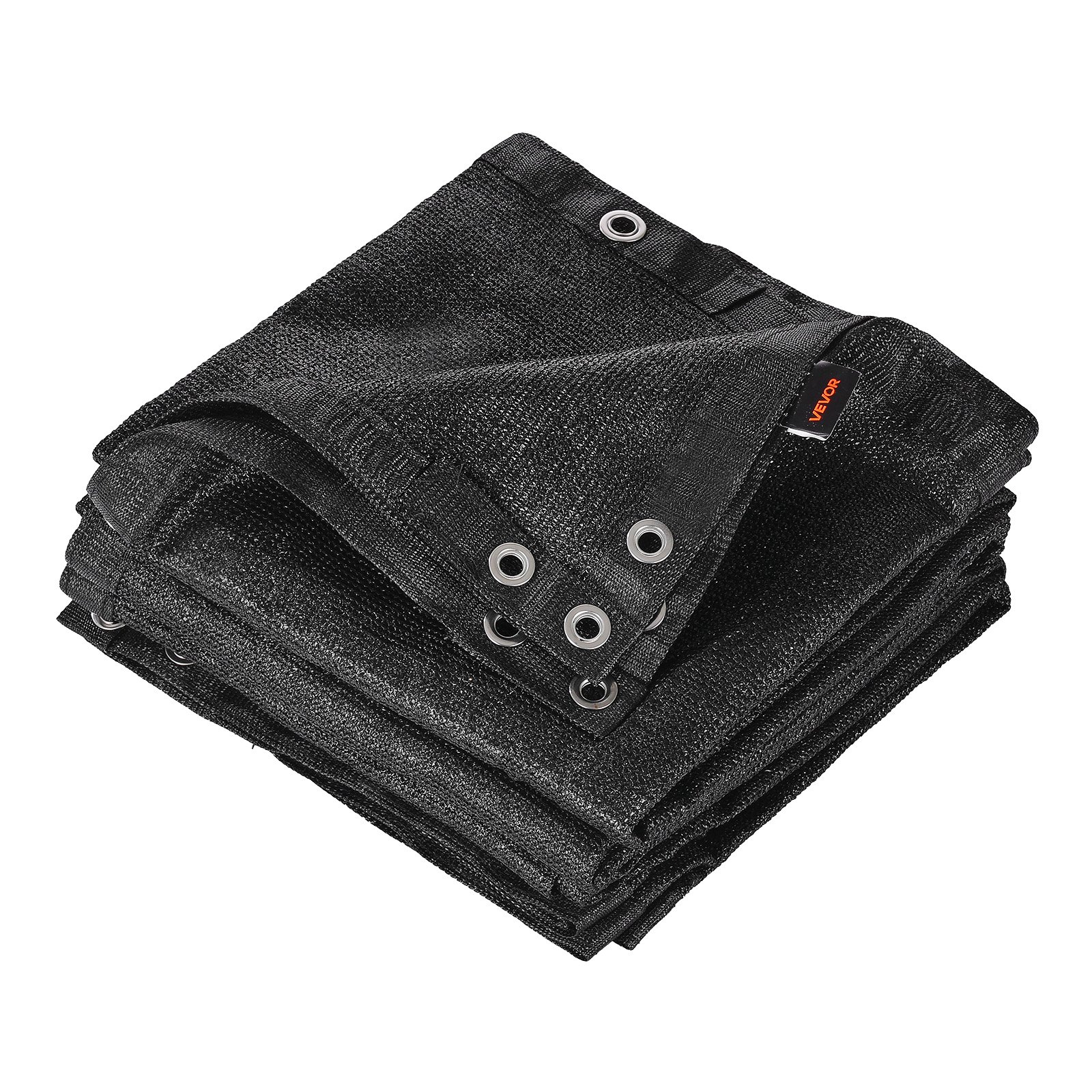 VEVOR 90% Sun Shade Cloth, 305 x 366 cm Pergola Shade Cover with Stainless Steel Grommets, Sun Shades Canopy Privacy Screen with 140 GSM HDPE Material, for Outdoor, Patio, Garden & Backyard (Black)