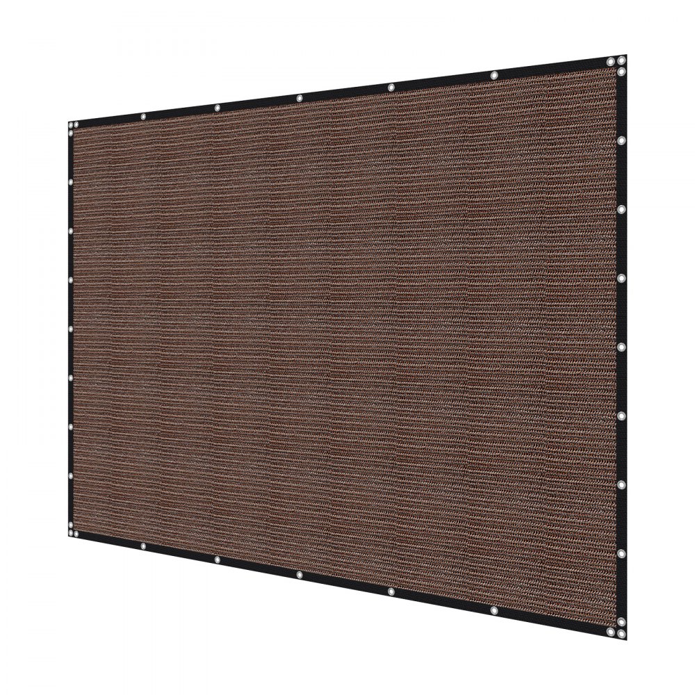 VEVOR 90% Sun Shade Cloth, 244 x 366 cm Pergola Shade Cover with Stainless Steel Grommets, Sun Shades Canopy Privacy Screen with 140 GSM HDPE Material, for Outdoor, Patio, Garden & Backyard (Brown)
