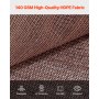 VEVOR 90% Sun Shade Cloth, 8 x 12 ft Pergola Shade Cover with Stainless Steel Grommets, Sun Shades Canopy Privacy Screen with 140 GSM HDPE Material, for Outdoor, Patio, Garden, and Backyard (Brown)