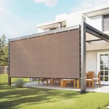 VEVOR 90% Sun Shade Cloth, 8 x 12 ft Pergola Shade Cover with Stainless Steel Grommets, Sun Shades Canopy Privacy Screen with 140 GSM HDPE Material, for Outdoor, Patio, Garden, and Backyard (Brown)