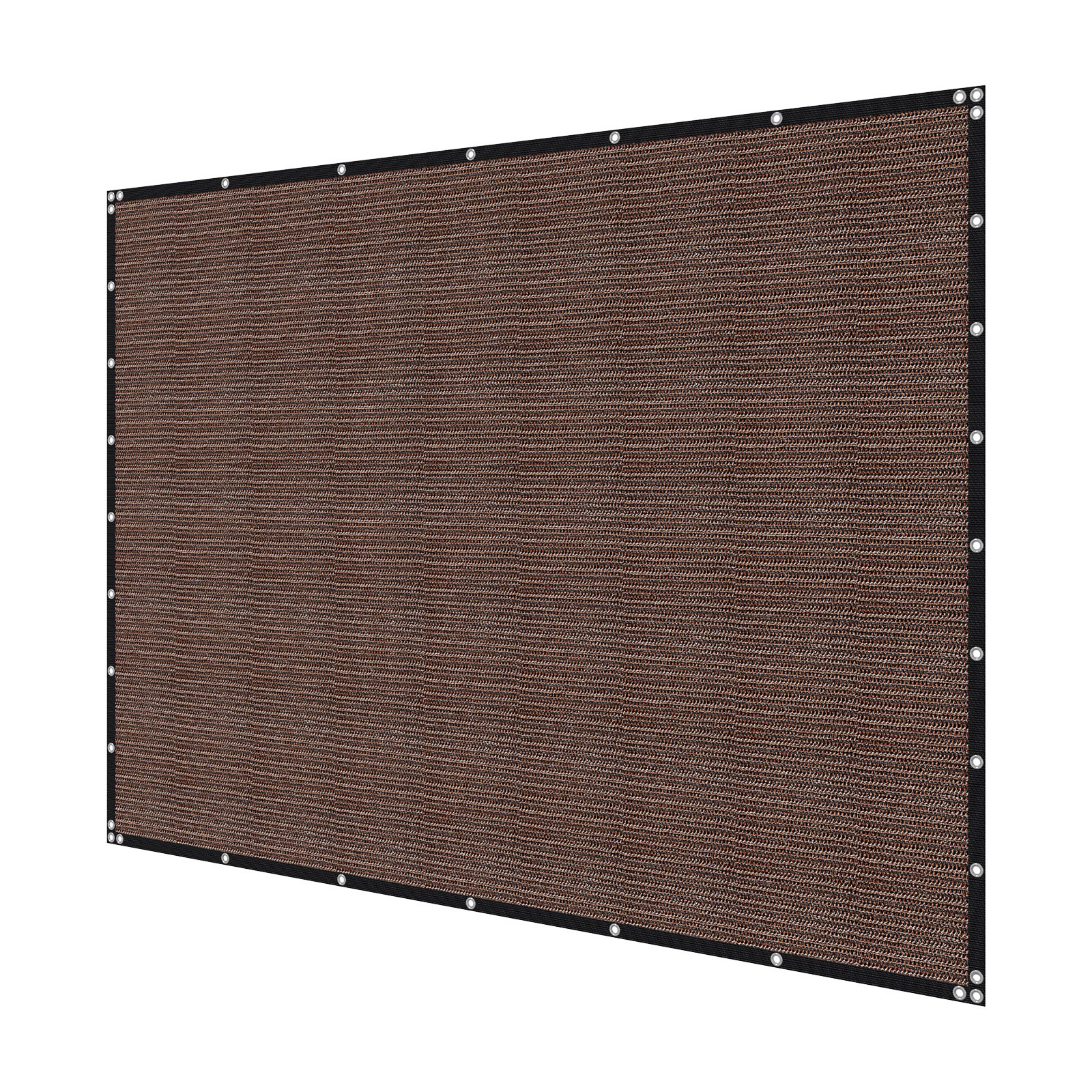 VEVOR 90% Sun Shade Cloth, 244 x 366 cm Pergola Shade Cover with Stainless Steel Grommets, Sun Shades Canopy Privacy Screen with 140 GSM HDPE Material, for Outdoor, Patio, Garden & Backyard (Brown)