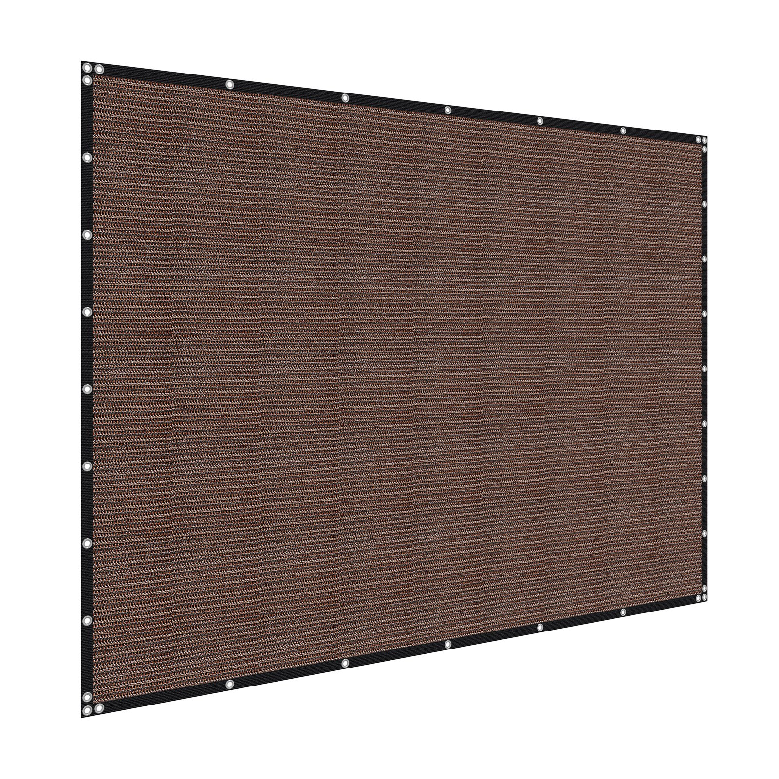 VEVOR 90% Sun Shade Cloth, 244 x 366 cm Pergola Shade Cover with Stainless Steel Grommets, Sun Shades Canopy Privacy Screen with 140 GSM HDPE Material, for Outdoor, Patio, Garden & Backyard (Brown)