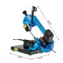 VEVOR Metal Bandsaw 1000W Vertical Metal Bandsaw 0°-45° Metal Band Saw Band Saw Metal Table Top Bandsaw Table Top Metal Band Saw for Metal for Cutting Wood Metal Glass Fiber Plastic