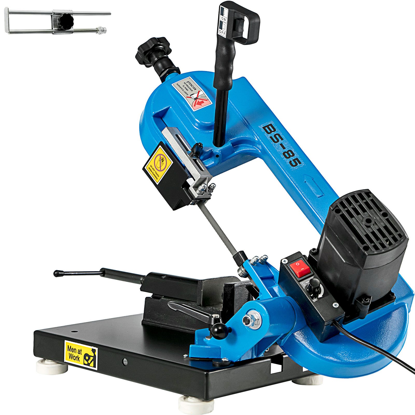 VEVOR Metal Bandsaw 1000W Vertical Metal Bandsaw 0°-45° Metal Band Saw Band Saw Metal Table Top Bandsaw Table Top Metal Band Saw for Metal for Cutting Wood Metal Glass Fiber Plastic