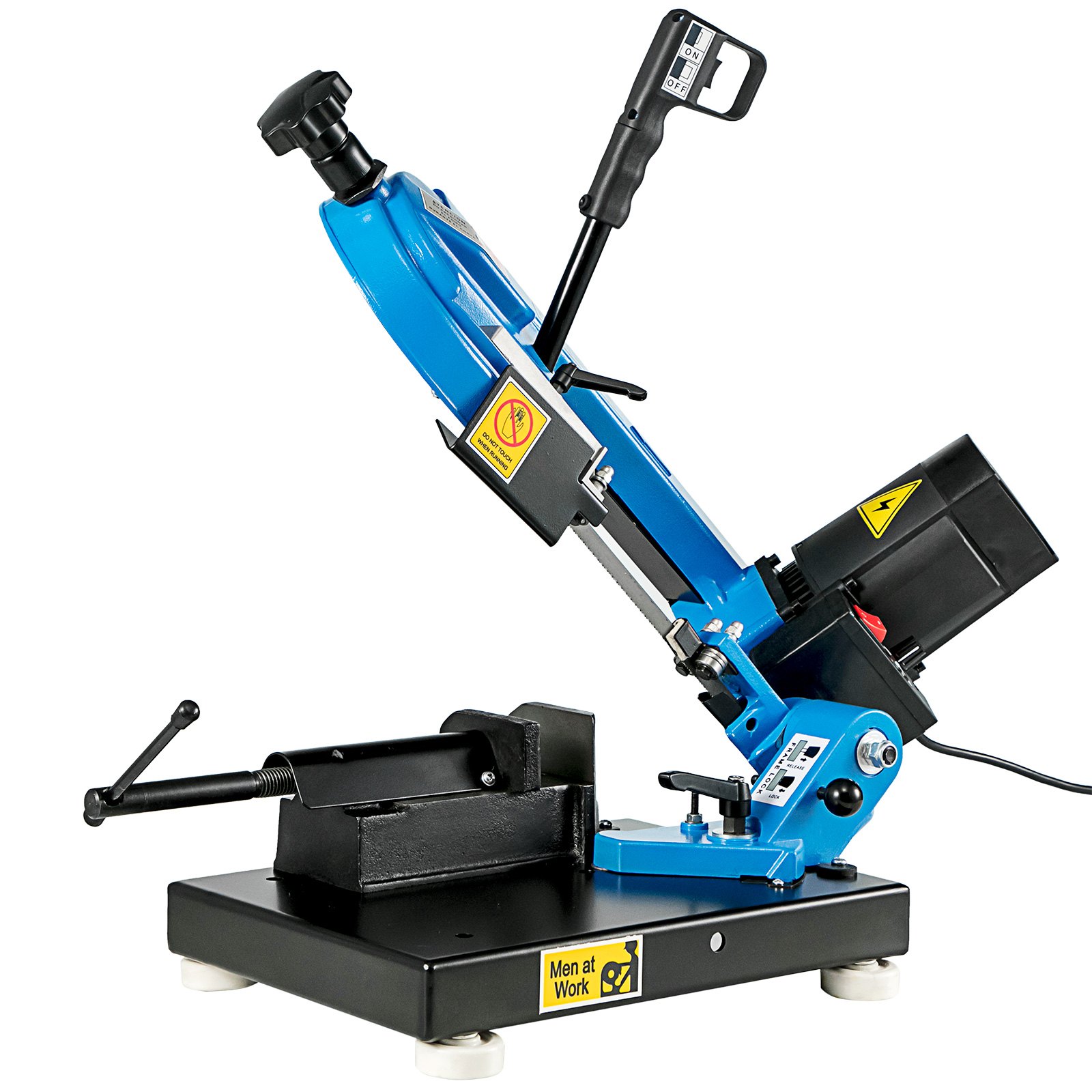 VEVOR Metal Bandsaw 1000W Vertical Metal Bandsaw 0°-45° Metal Band Saw Band Saw Metal Table Top Bandsaw Table Top Metal Band Saw for Metal for Cutting Wood Metal Glass Fiber Plastic
