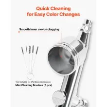 VEVOR Airbrush Kit Air Brush Kit 1/6 HP Air Compressor 3 Airbrushes 3 Tips 2 Fan