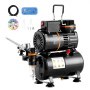 VEVOR Airbrush Kit, Dual Fan Air Tank Compressor System Kit with 3.5L Air Storage Tank, Air Brush Set with 0.3 mm Tip Airbrush, Holder, Color Mixing Wheel, Cleaning Brush Set, Art Nail Cookie Tattoo