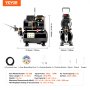 Kit de aerógrafo VEVOR Kit de sistema de compressor de tanque de ar com ventilador duplo e tanque de ar de 3,5L