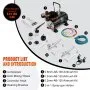 VEVOR Airbrush Ensemble, Expert Airbrush Kit with Compressor, Multi-Use Dual-Action Gravity Feed Airbrush System for Art, Nails, Cookies, Tattoos