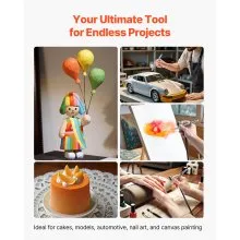 VEVOR Airbrush Kit Air Brush Kit 1/6 HP Air Compressor 1 Airbrush 3 Tips Paint