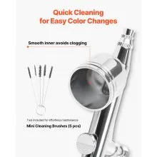 VEVOR Airbrush Kit Air Brush Kit 1/6 HP Air Compressor 1 Airbrush 3 Tips Hose