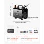 VEVOR Airbrush Kit, 1/6 HP, Air Brush Kit with Air Compressor, 1 Dual-Action Professional Airbrush with 3 Tips, Hose, Acrylic Paint, Brush, Low Noise, for Cake Decorating, Model Painting, Nail Art