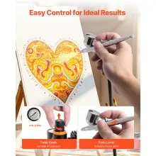 VEVOR Airbrush Kit Air Brush Kit 1/6 HP Air Compressor 3 Airbrushes 3 Tips Paint