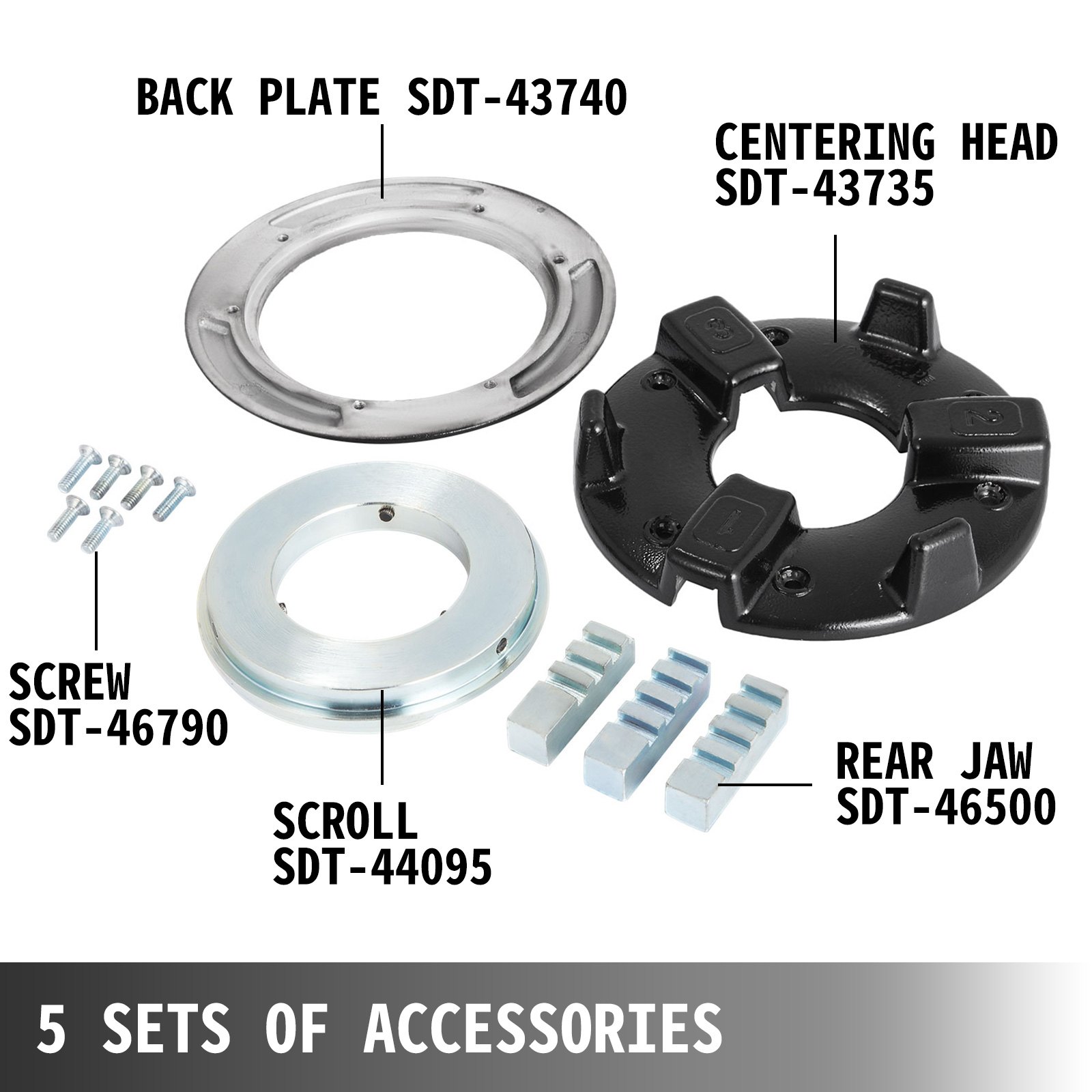 VEVOR Brand New SDT 44165 Rear Centering Assembly D970 fits 300 Pipe Threader