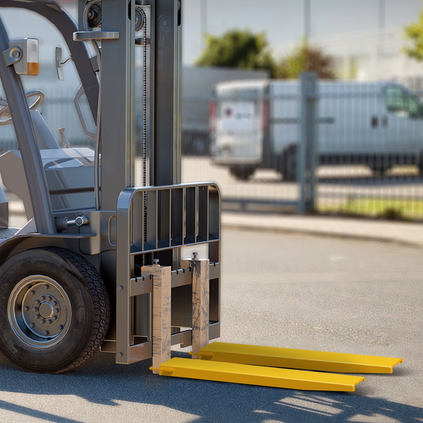 VEVOR Fork Extensions, 96inch Length Pallet Fork Extensions, 6.5inch Width Forklift Extensions, Heavy Duty Steel Pallet Forklift Extensions, 1 Pair for Forklift Lift Truck Forklift Loaders