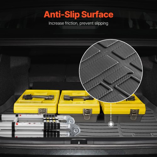 Tapis De Coffre Sur Mesure Toyota Camry Hybrid 2018-2025 - TPE Noir Antidérapant - Imperméable Et Facile à Nettoyer - 1