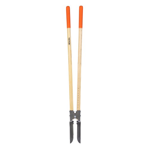 VEVOR Post Hole Digger with Wood Handle and Scale Markings 57.5" Hole Digger