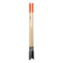 VEVOR Post Hole Digger, Heavy Duty Post Hole Digger with Wood Handle, Manual Hole Digger with Scale Markings and Metal Blade, Post Hole Digger Tool for Digging Yard Work Gardening Outdoors, 57.5-Inch