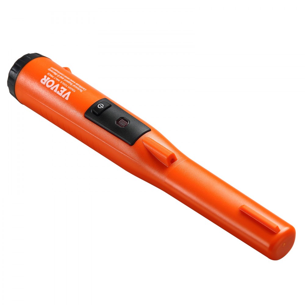VEVOR Metal Detector Pinpointer, IP68 Fully Waterproof Handheld Pin Pointer Wand, 4.5" Detection Depth, 3 Modes, Professional Treasure Hunting Probe with Holster and 9V Battery, for Adults and Kids