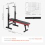 VEVOR Weight Bench Sit up Bench Home Gym Strength Training Adjustable Foldable