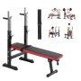 VEVOR Weight Bench Sit up Bench Home Gym Strength Training Adjustable Foldable