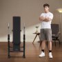 VEVOR viktbänk, justerbar viktbänk för helkroppsträning, 180 kg träningsbänk med sit-up-funktion för hemmagym, viktbänkpress med snabb fällning och snabb justering